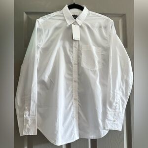 🆕 J. Crew Women’s Regenerative Cotton White Shirt Sz 2